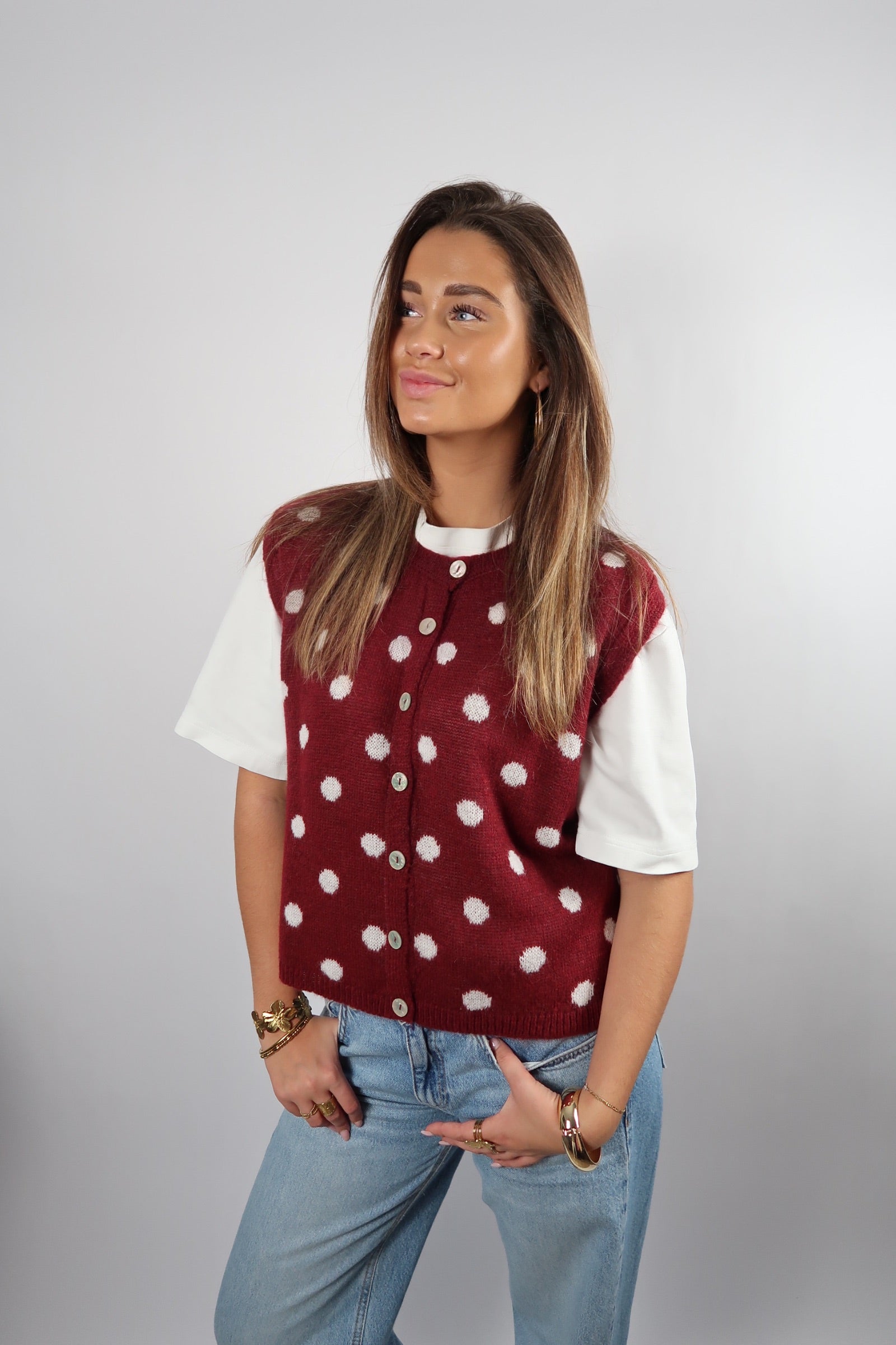 Mushroom Dots Gilet