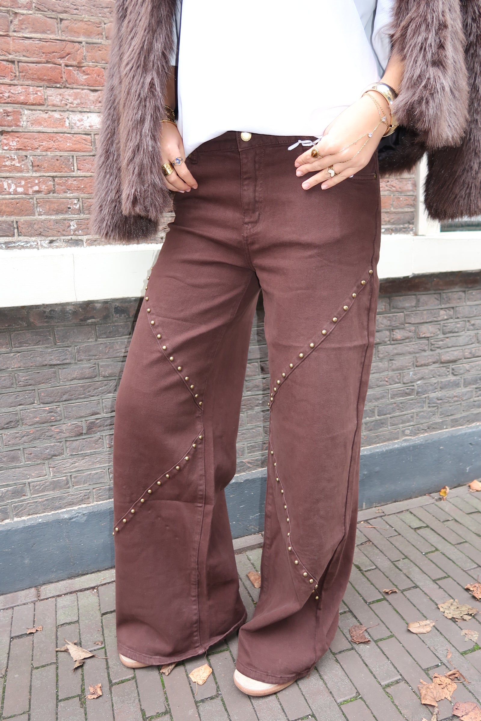 Cocoa Studded Pants