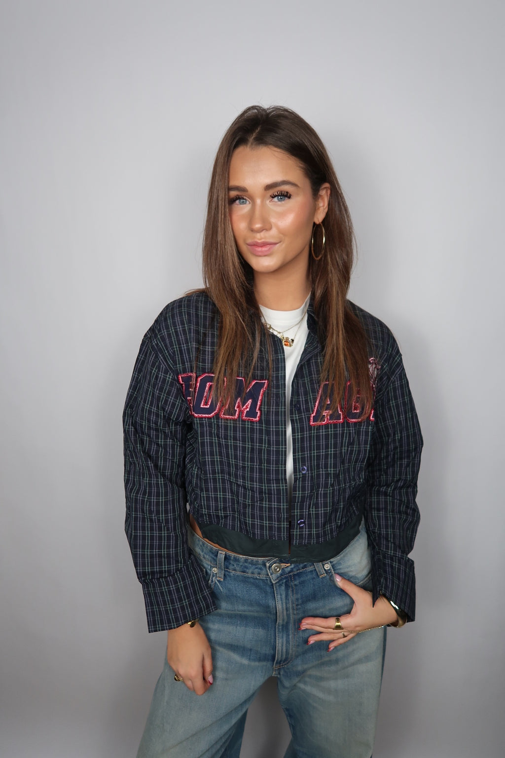 Retro Cropped Blouse