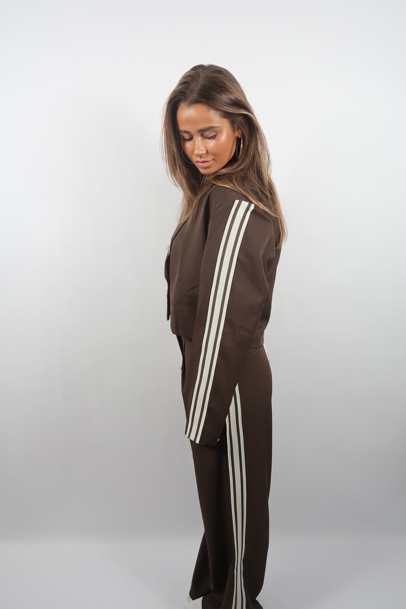 Mocha Striped Pants