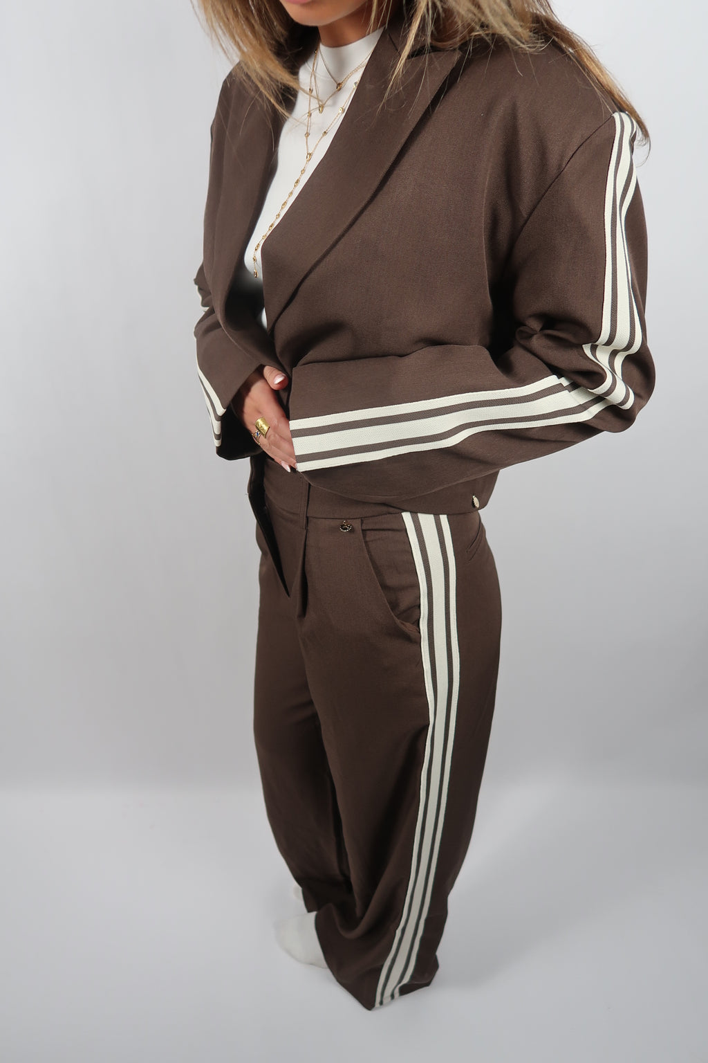 Mocha Striped Pants
