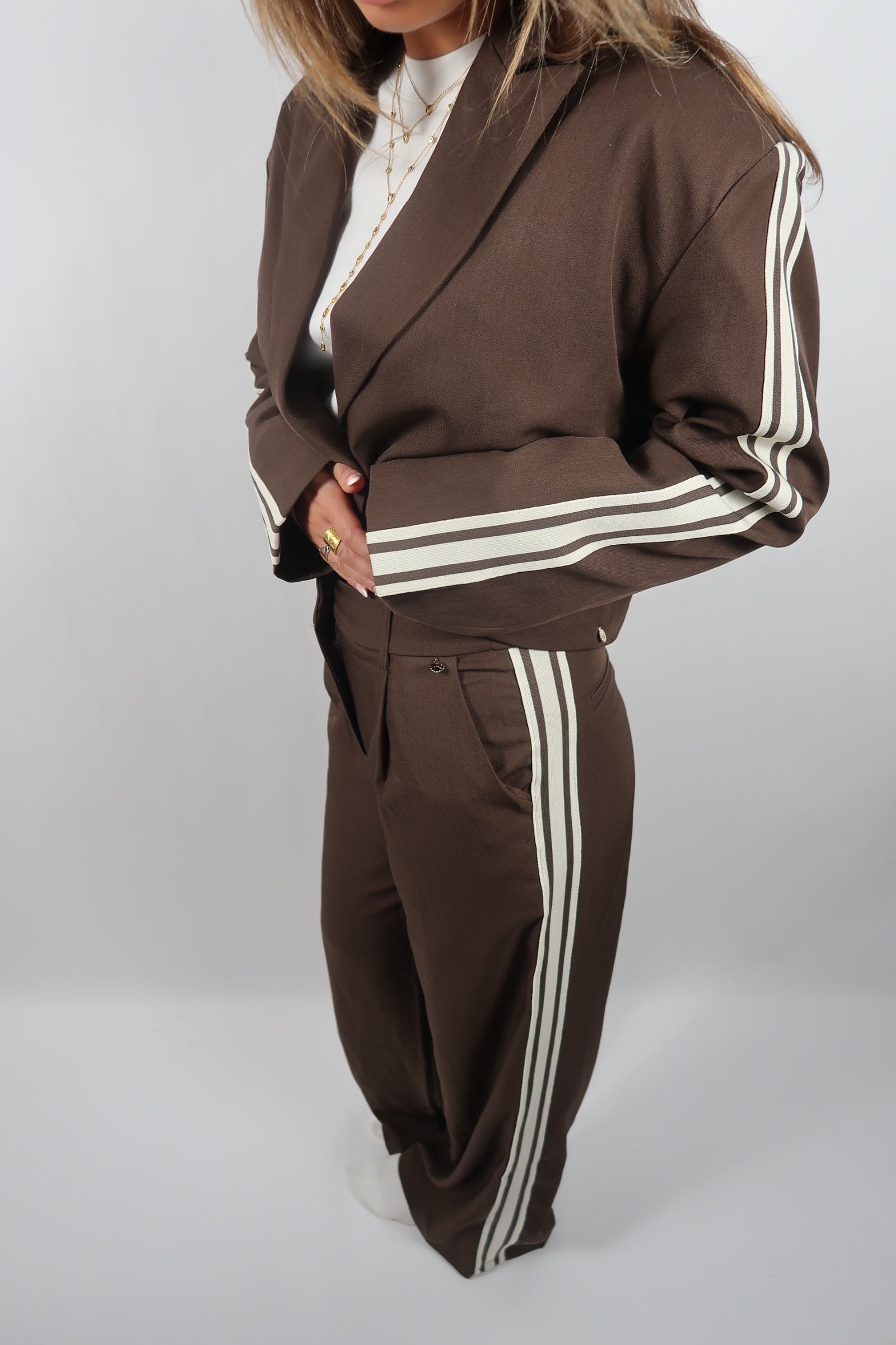 Mocha Striped Pants