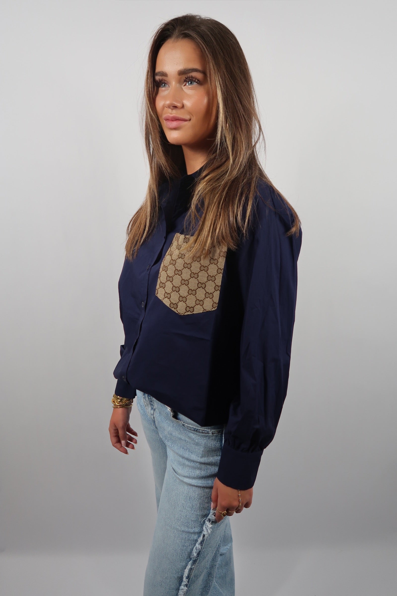 Monogram Pocket Blouse
