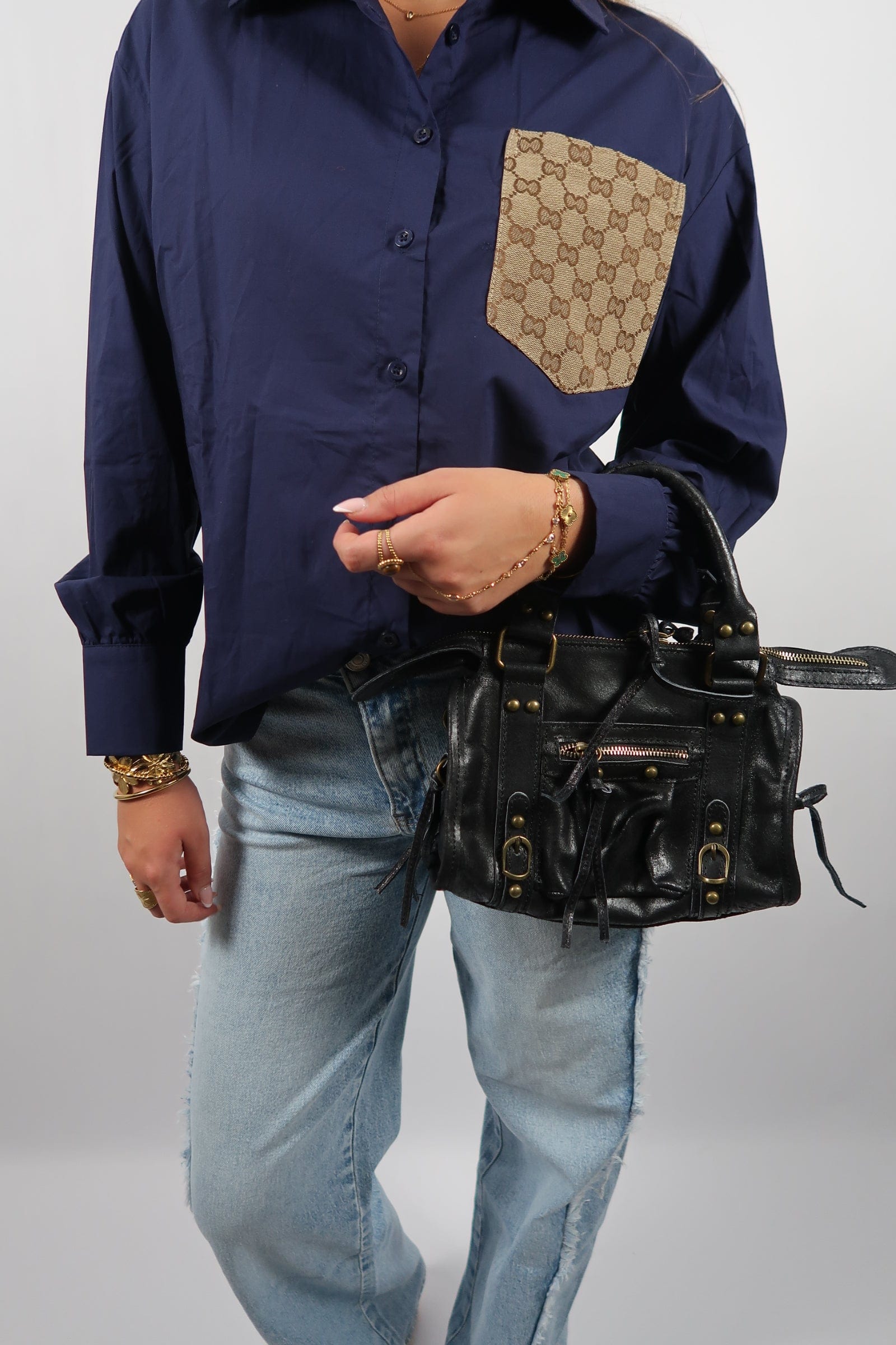 Studded Buckle Bag