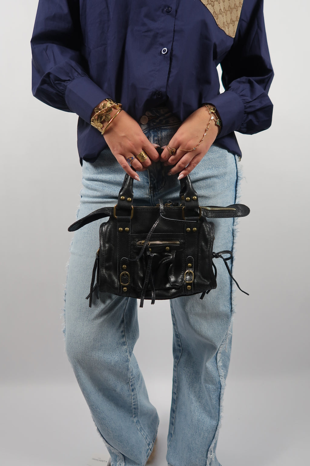 Studded Buckle Bag