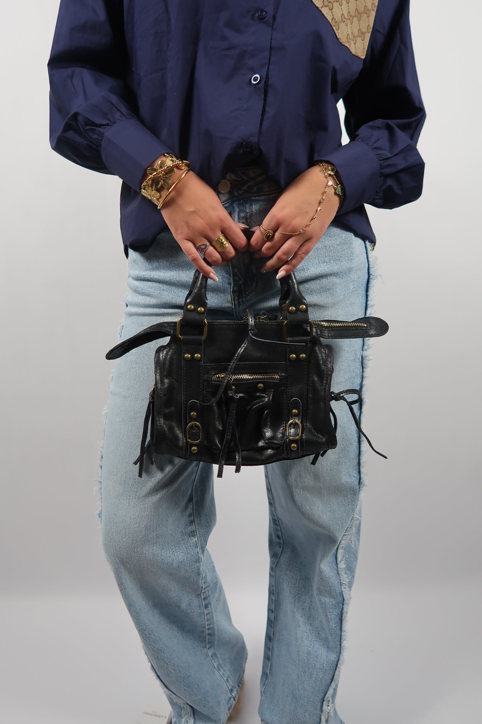 Studded Buckle Bag